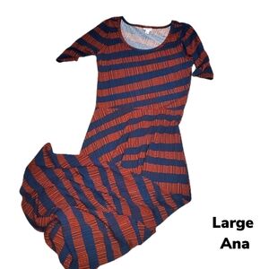 Striped Red and Blue Dress